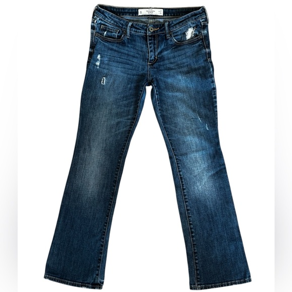 Abercrombie & Fitch Women’s Size 4S Distressed Bootcut Jeans‎ - Picture 1 of 4